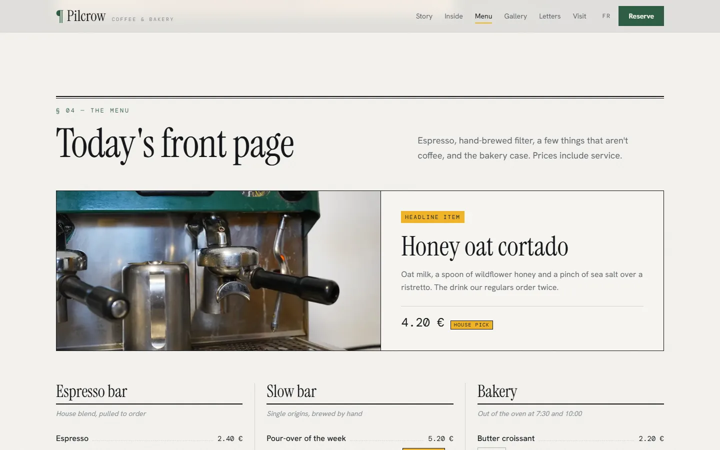 Pilcrow Coffee screenshot 2